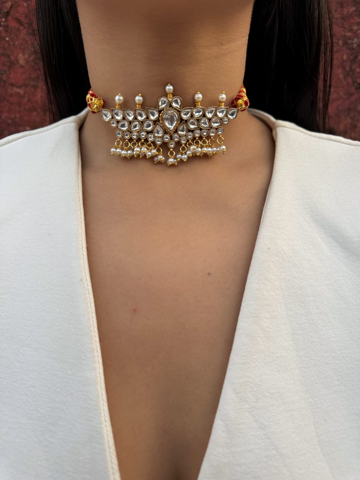 Bahaar Mini Aad Chokker with Studs - Dropdeadgorgeous