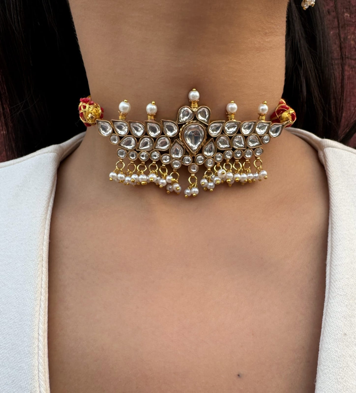 Bahaar Mini Aad Chokker with Studs - Dropdeadgorgeous