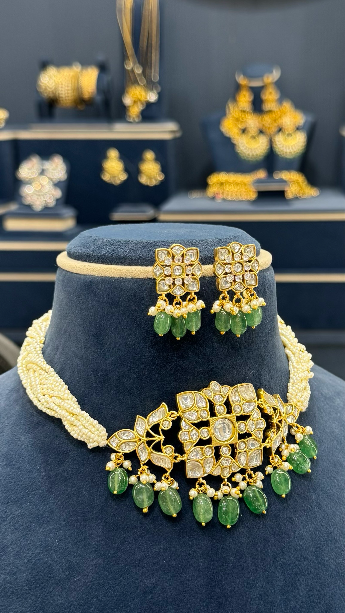 Mishri Kundan Chokker with Studs - Dropdeadgorgeous