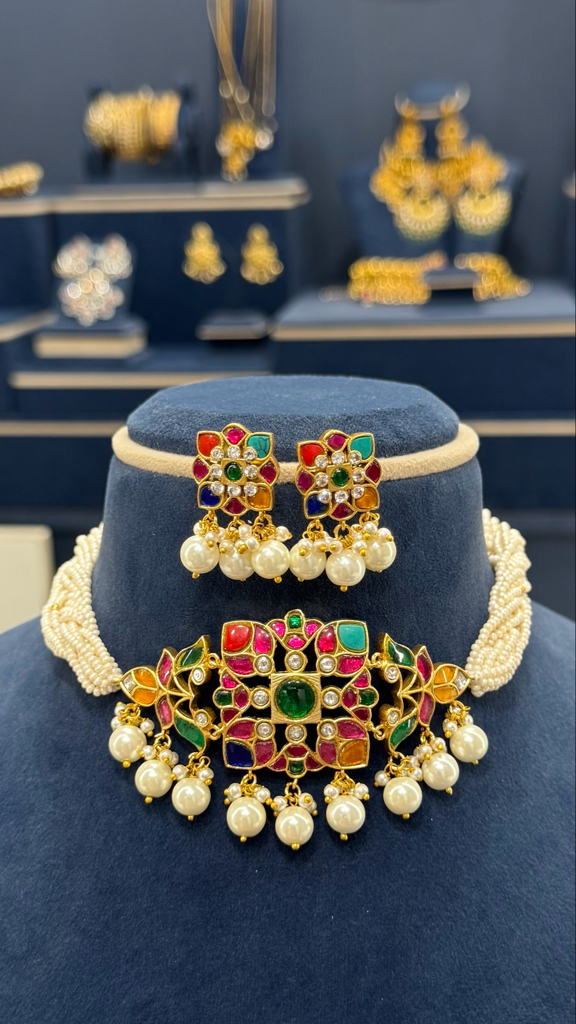 Mishri Kundan Chokker with Studs - Dropdeadgorgeous