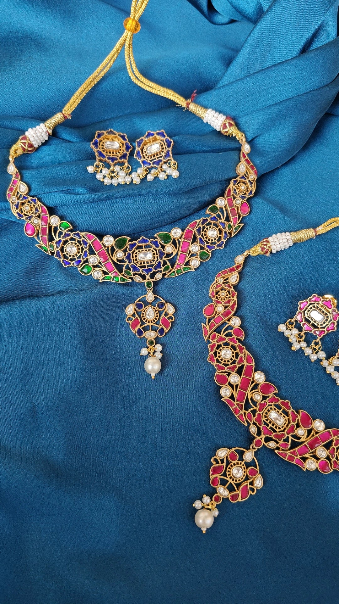 Malikaa Kundan Haar with Studs - Dropdeadgorgeous