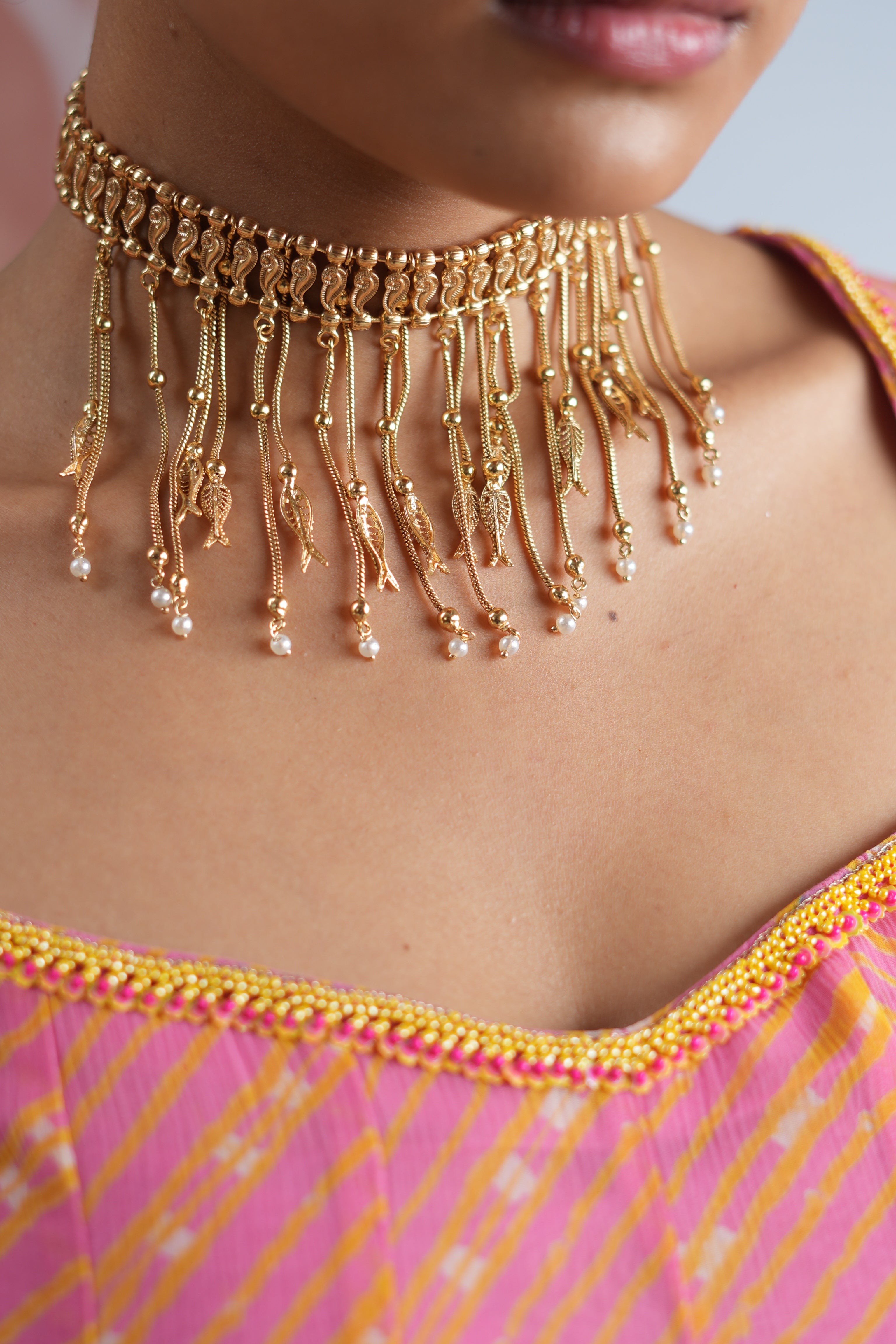 Macchli Charm Neckpiece - Dropdeadgorgeous