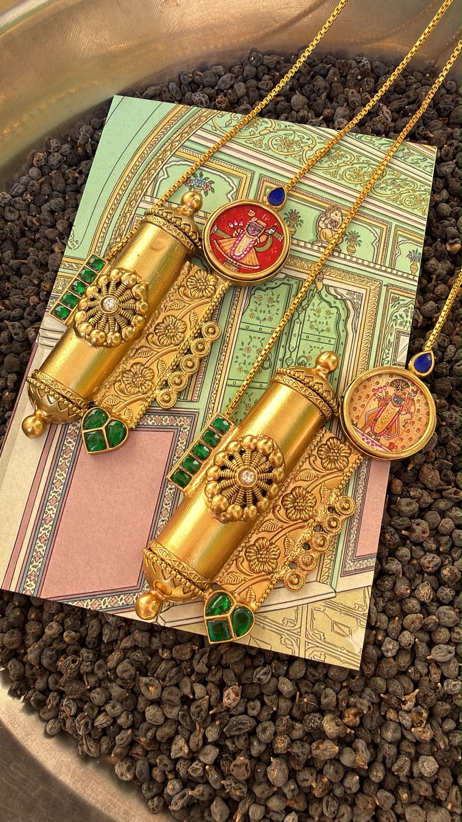 Eclectic Shreenath Ji Fusion Pendant with Chain - Dropdeadgorgeous