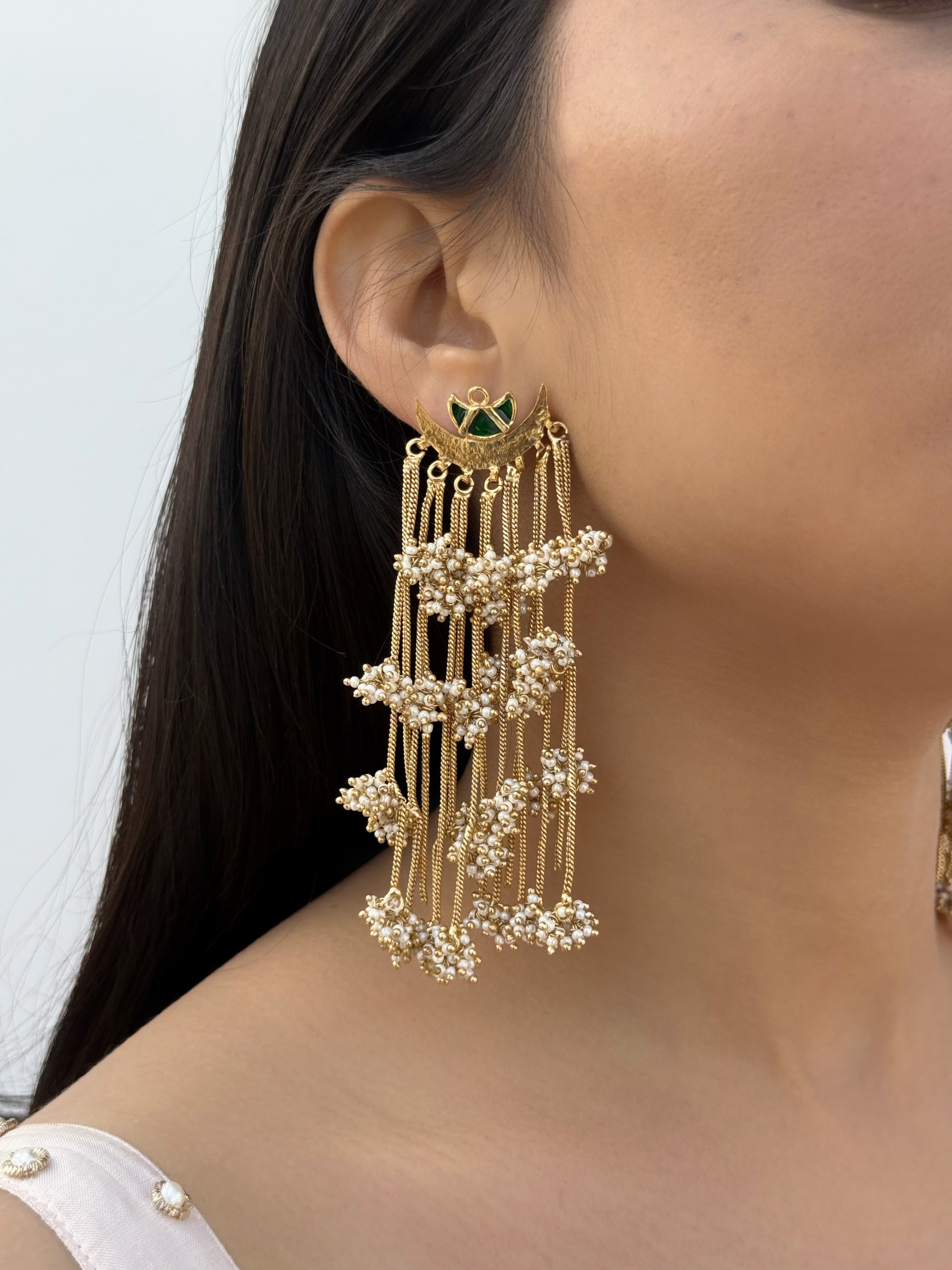 RUMI Pearl Danglers - Dropdeadgorgeous