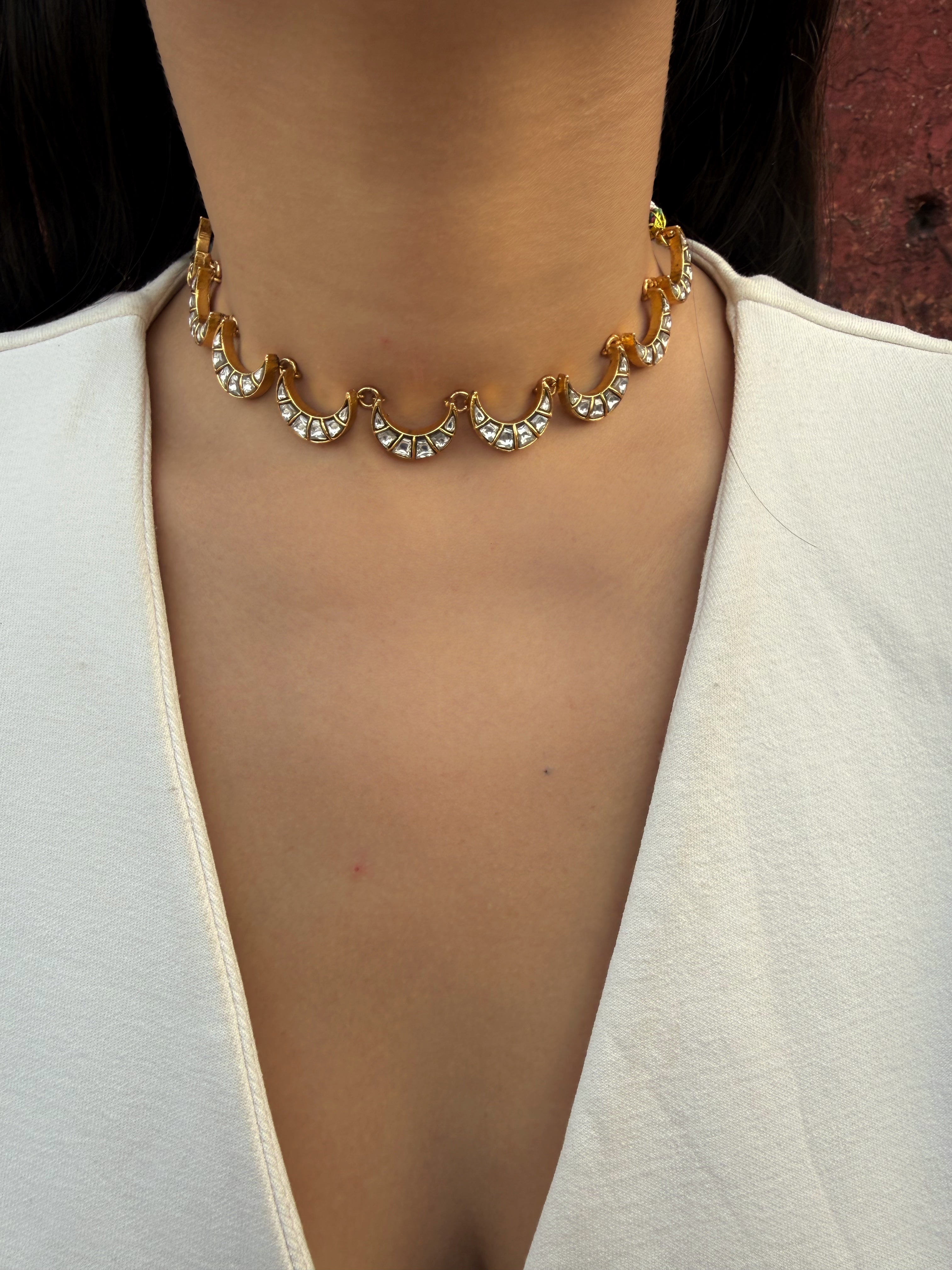 Chand Haar with Studs - Dropdeadgorgeous
