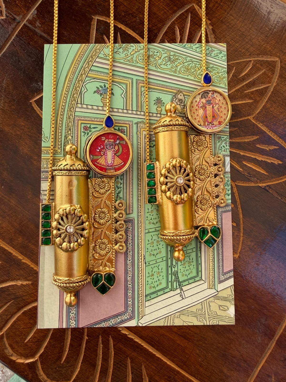 Eclectic Shreenath Ji Fusion Pendant with Chain - Dropdeadgorgeous